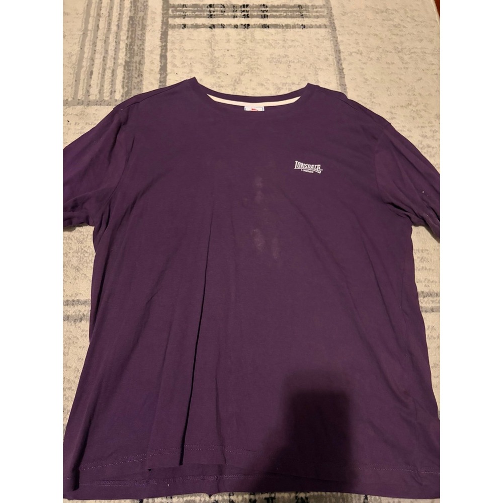 Lonsdale London Mens Purple Short Sleeve Logo T-Shirt XL SKU 59